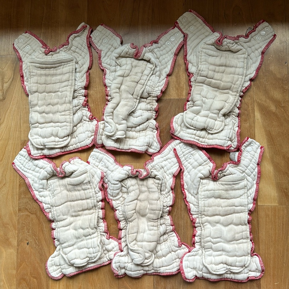 Clotheez workhorse diapers size medium - set of 6. GUC.